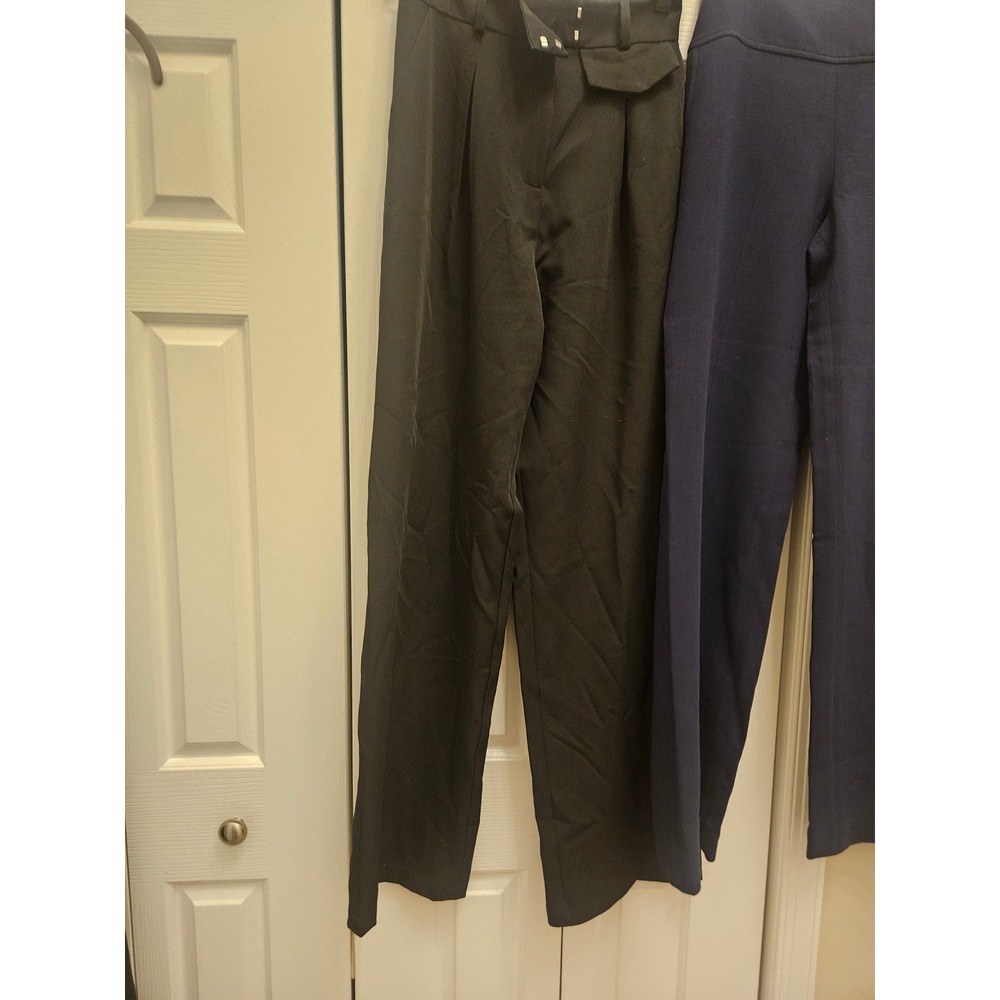 LPA Womens Black High Waisted Pleated Wide Leg Dress Pants Trousers Size 6
